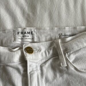 Frame Denim White Skinny Jeans